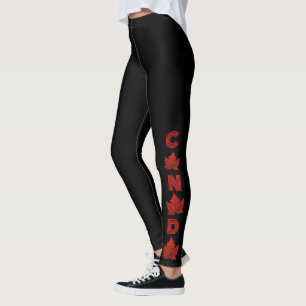 Canada Flag Leggings Classic Canada Souvenir Pants