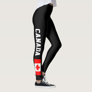Canada flag leggings for Canadian women and girls