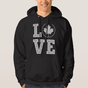 Canada Flag Love Vintage Canada Day Maple Leaf Fla Hoodie