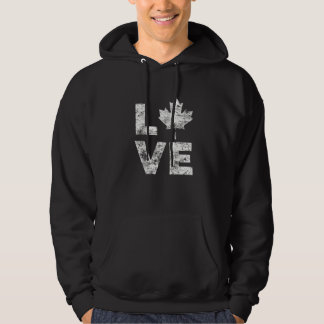 Canada Flag Love Vintage Canada Day Maple Leaf   Hoodie