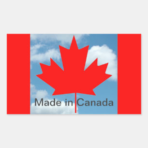 Canada flag, made in Canada Sticker