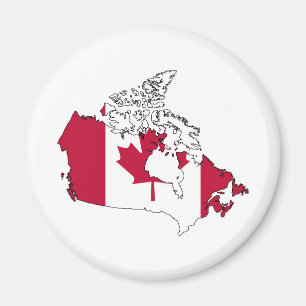 Canada Flag Map full size Magnet