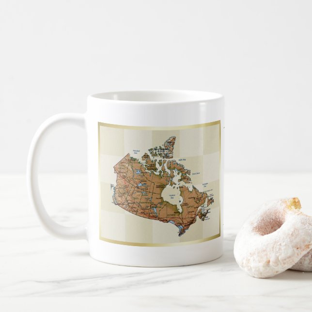Canada Flag + Map Mug (With Donut)