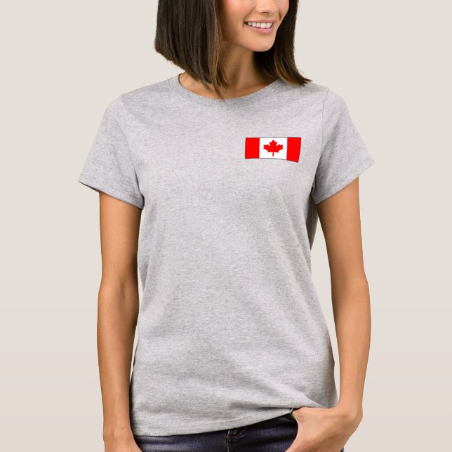 Canada Flag + Map T-Shirt (Front)