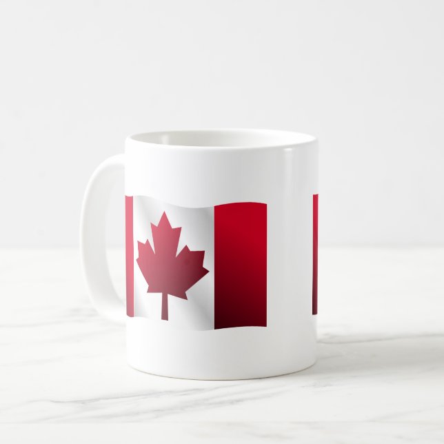 Canada Flag Maple Leaf Coffee Mug (Front Left)