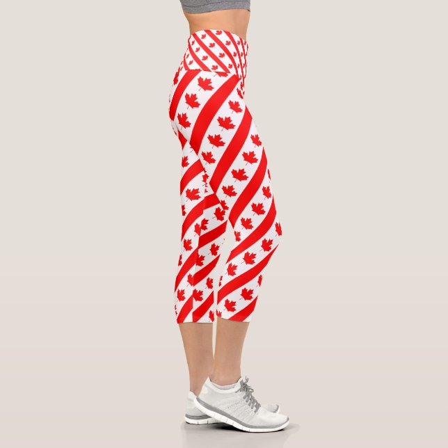 Canada Flag Maple Leaf Leggings (Right)