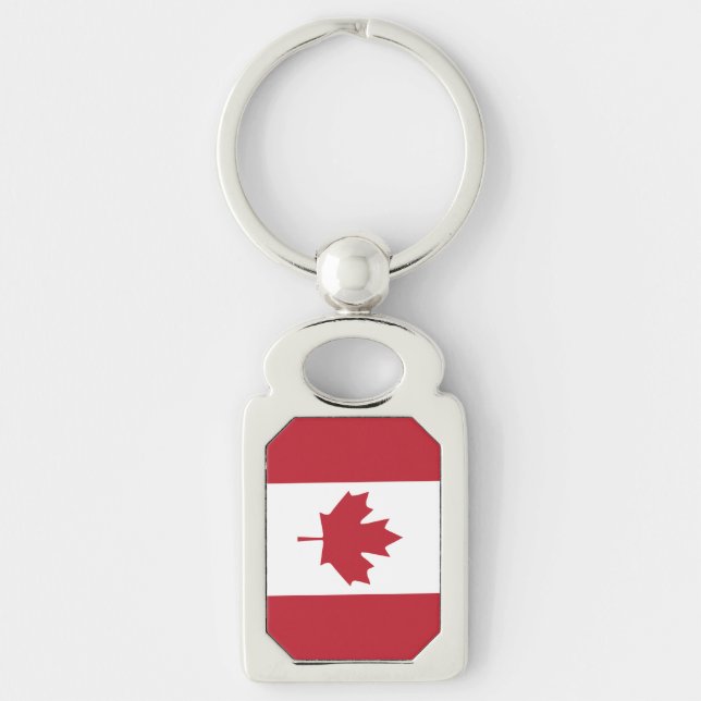 Canada Flag Metal Keychain (Front)