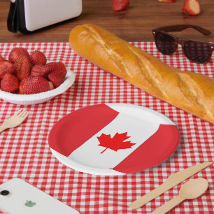 Canada Flag Paper Plate