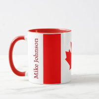 Canada Flag Patriotic Maple Leaf Personalized