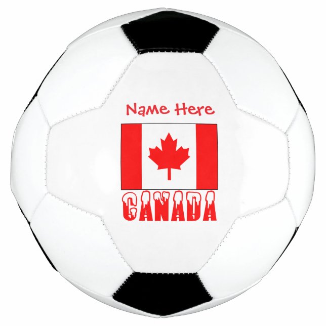 Canada Flag Personalized  Soccer Ball (Front)