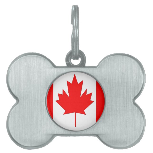 Canada flag pet tag (Front)