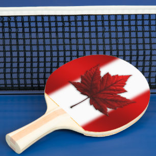 Canada Flag Ping Pong Paddles Personalized