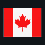 Canada Flag Postcard<br><div class="desc">A simple design featuring the Canadian flag. The perfect reminder of where you've been.
You can add your own text or graphics using the 'Customize it!' feature.
© 2011 FlagAndMap</div>