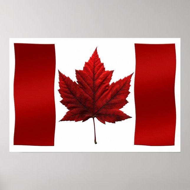 Canada Flag Poster Canada Flag Souvenir Art Print (Front)