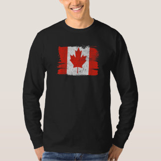Canada Flag Pride Friendship Pride Peace Vintage R T-Shirt