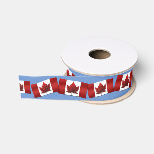 Canada Flag Ribbon Custom Canada Ribbon Grosgrain Ribbon