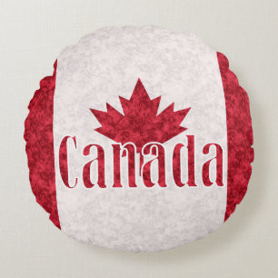 Canada, flag round pillow