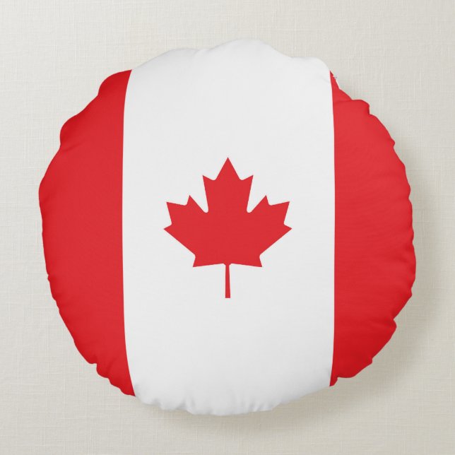 Canada flag round pillow (Back)