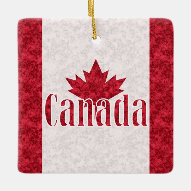 Canada, flag shower  ceramic ornament (Front)