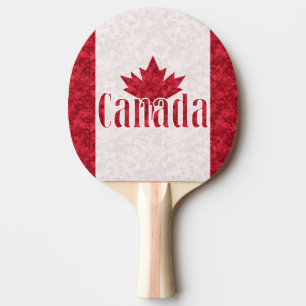 Canada, flag shower  ping pong paddle