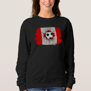 Canada Flag Soccer Football Canadian Football Fan Sweatshirt