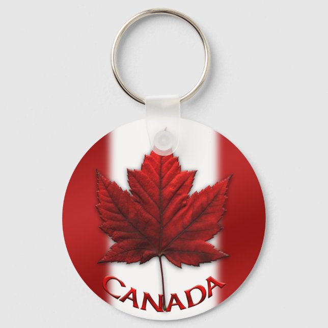 Canada Flag Souvenir Key Chain & Canada Maple Leaf (Front)
