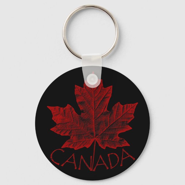 Canada Flag Souvenir Key Chain & Canada Maple Leaf (Front)