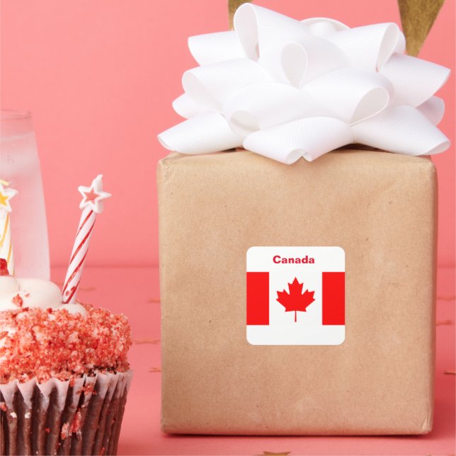 Canada Flag Square Sticker (Party)