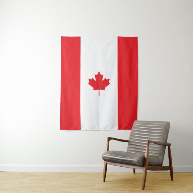 Canada flag tapestry (In Situ)