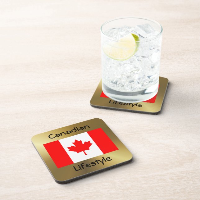 Canada Flag+Text Coaster (Right Side)