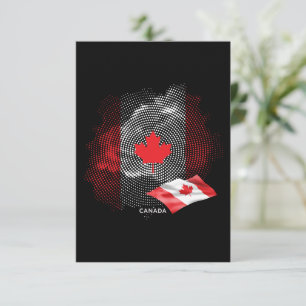 Canada flag thank you card
