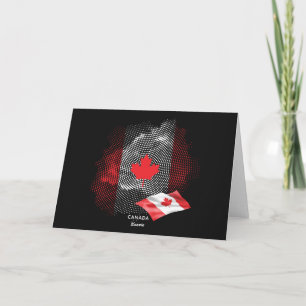 Canada flag thank you card