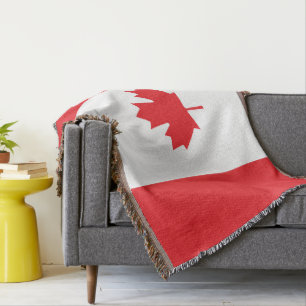 Canada flag throw blanket