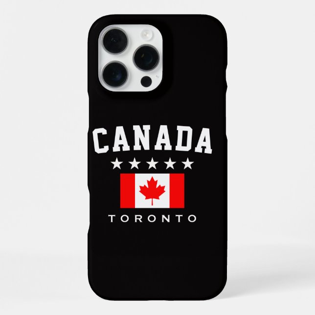 Canada Flag, TORONTO City  iPhone Case (Back)