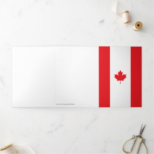 Canada flag Tri-Fold card