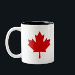 canada flag Two-Tone coffee mug<br><div class="desc">maple tree red design</div>