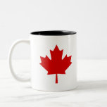 canada flag Two-Tone coffee mug<br><div class="desc">maple tree red design</div>