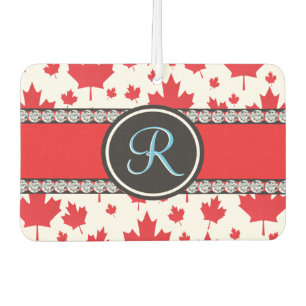 Canada Flag Unique Abstract Budget Monogram Air Freshener