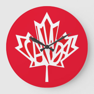 CANADA FLAG VERSION FREE by Masanser Large Clock