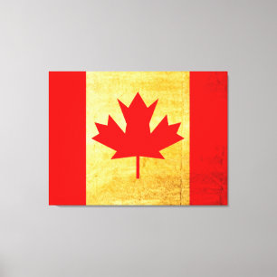 Canada Flag Vintage 2 Canvas Print