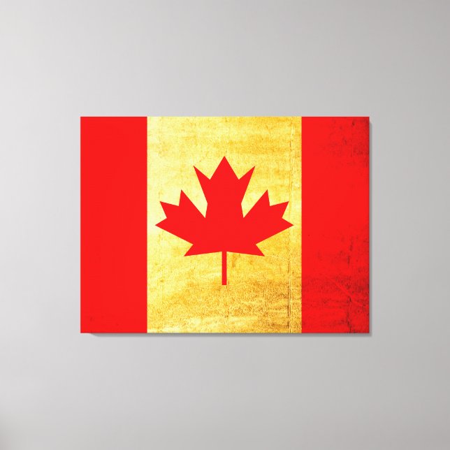 Canada Flag Vintage 2 Canvas Print (Front)