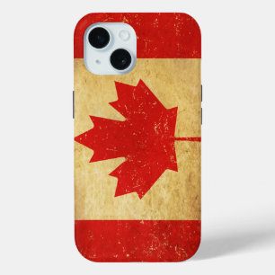 Canada Flag Vintage Design iPhone 15 Case
