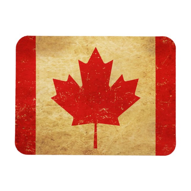 Canada Flag Vintage Design Magnet (Horizontal)