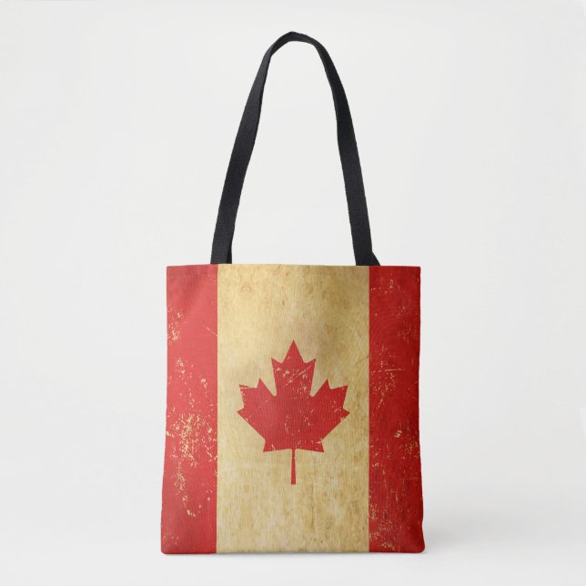 Canada Flag Vintage Design Tote Bag (Front)