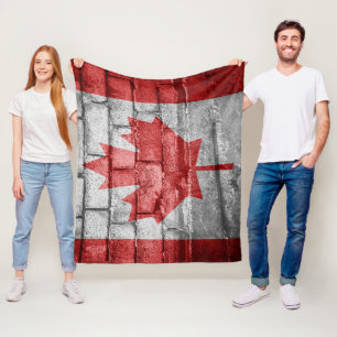 Canada flag wall fleece blanket