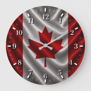 Canada Flag Watch 2026 Large Clock