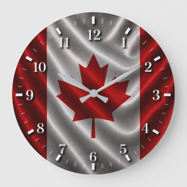 Canada Flag Watch 2026 Large Clock (Front)