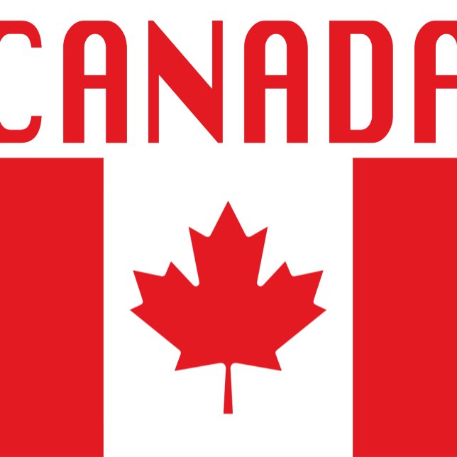 Canada Flag with Canada Text Tote Bag (Canada flag with Canada Text.)