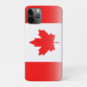 Canada Flag With Halftone Effect iPhone 11 Pro Case