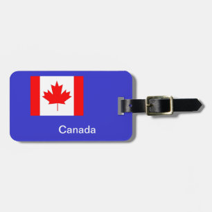 Canada flag, with name, address... luggage tag